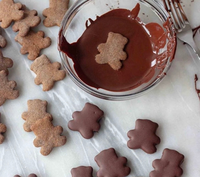 Gingerbread Chocolate Dipped Cookies